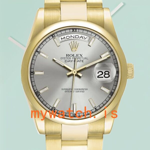 Rolex Day-Date 118208 Mens 36mm Gold-tone Stainless Steel: Genuine vs. Replica
