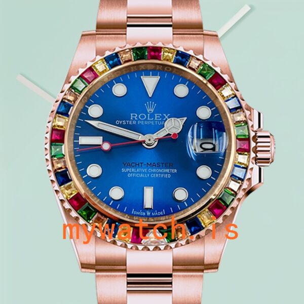 Rolex Yacht-Master Mens 40mm 116695 Diamond Bezel Rose Gold-tone: Genuine vs. Replica