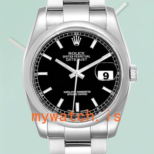 Rolex Datejust 36mm 116200BKSO Mens Black Dial Silver-tone: Authentic vs Replica