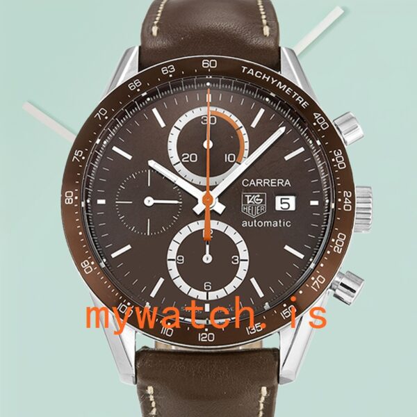 Tag Heuer Carrera 43mm Mens CV2013.FC6234 Silver-tone Brown Dial: A Timeless Masterpiece