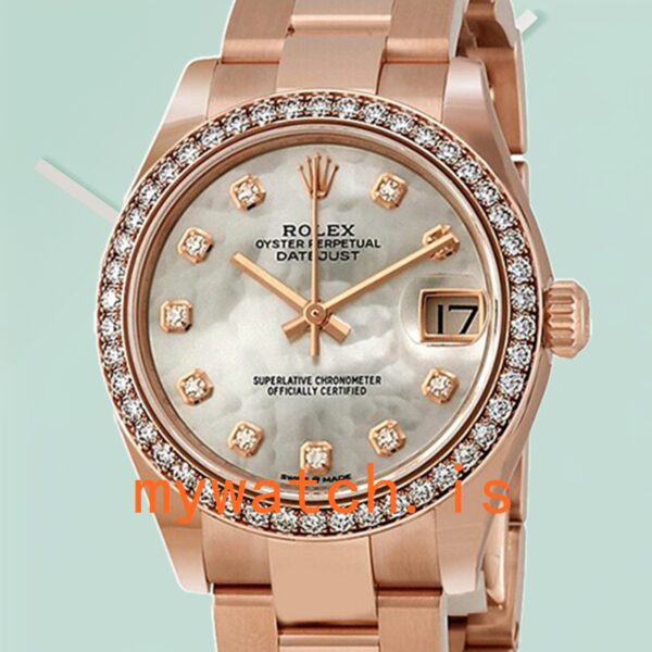 Rolex Datejust Ladies 31mm m278285rbr-0011 Diamond Bezel Rose Gold-tone: Genuine vs. Replica