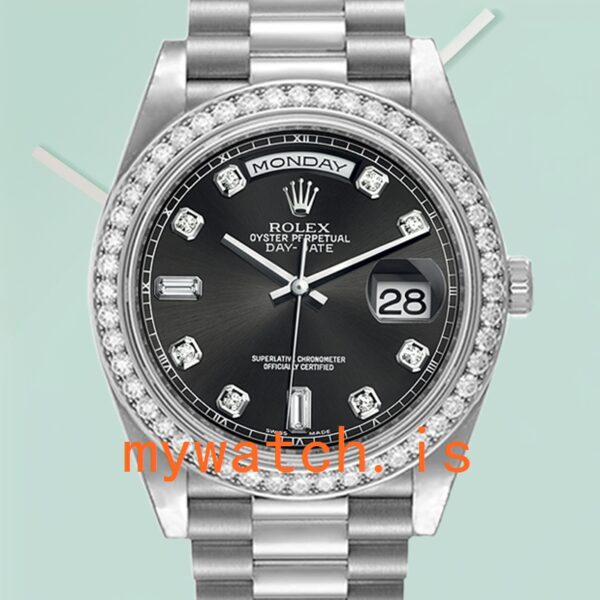 Rolex Day-Date 36mm 118346 Mens Diamond Bezel: Genuine vs Replica