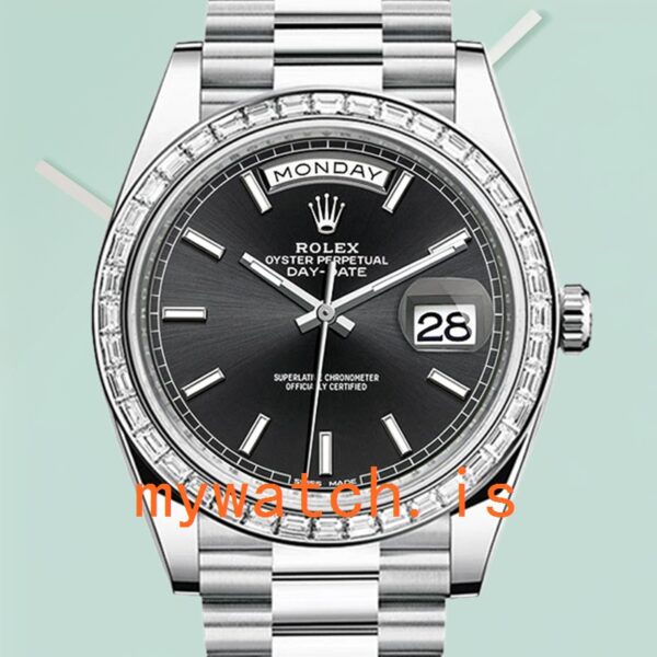 Rolex Day-Date M228396TBR-0024 Mens 40mm Silver-Tone: Authentic vs. Replica